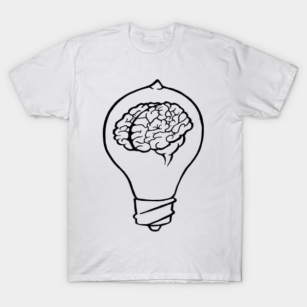 Brain-Bulb T-Shirt by aStR0R0Y